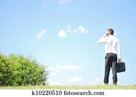 Business man with phone