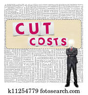 Business word cloud for business and finance concept, Cost Reduction