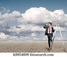 Businessman in search of business