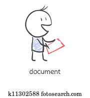 Businessman signing documents