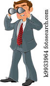 businessman with binoculars 