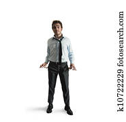 Businessman without money