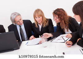 businesspeople, 在, 會議