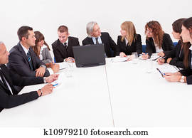 businesspeople, 在, 會議