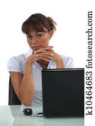 Businesswoman with a laptop