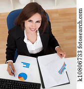 Businesswoman Working In Office