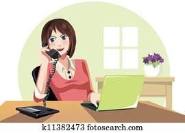 Businesswoman working in the office