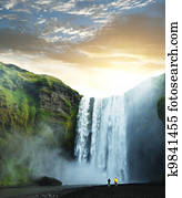 cachoeira, em, islândia