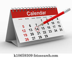 calendar on white background. Isolated 3D image calendar on white background. Isolated 3D image
