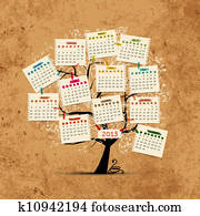 Calendar tree 2013 for your design Calendar tree 2013 for your design