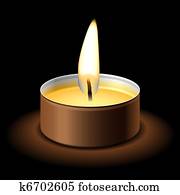 Candle on black Candle on black