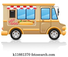 car hot dog fast food illustration car hot dog fast food illustration
