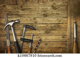 carpintaria, ferramentas, antigas, cortejar