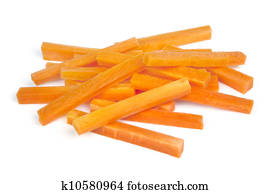 Carrot Sticks Isolated on White Carrot Sticks Isolated on White