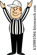 Cartoon Football Referee Touchdown Cartoon Football Referee Touchdown