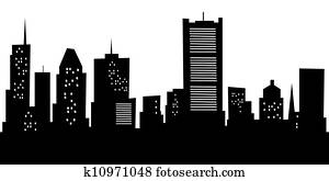Cartoon Montreal Skyline Cartoon Montreal Skyline