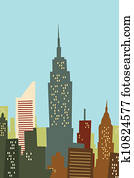 Cartoon New York Skyline Cartoon New York Skyline
