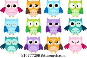 Cartoon owls Cartoon owls