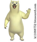 cartoon polar bear cartoon polar bear