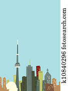 Cartoon Toronto Skyline Cartoon Toronto Skyline