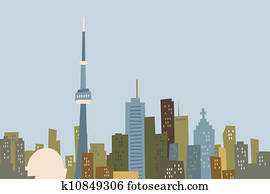 Cartoon Toronto Skyline Cartoon Toronto Skyline