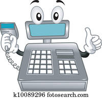 Cash Register Mascot Cash Register Mascot