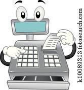 Cash Register Mascot Cash Register Mascot