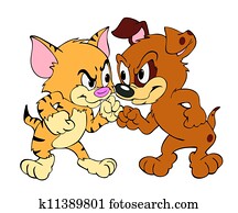 Cat & Dog Fight Cat & Dog Fight