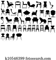 Chairs black Illustration