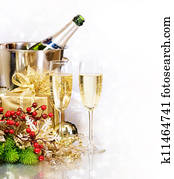 Champagne. New Year's Eve. Celebration Champagne. New Year's Eve. Celebration