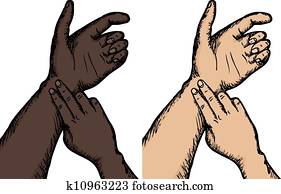 Checking Pulse Close Up