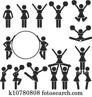 Cheerleader Supporter Team School Cheerleader Supporter Team School