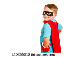 Child pretending to be a superhero Child pretending to be a superhero