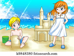 Children At The Beach Children At The Beach
