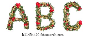 Full Floral Alphabet Isolated on White - Letters A to Z Stock Photo ...