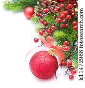 Christmas border over white Christmas border over white
