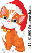 Christmas cat Christmas cat