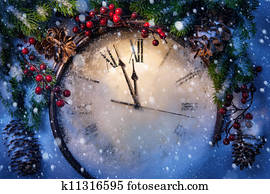 Christmas Eve and New Years at midnight