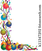 Christmas Ornaments with Ribbons and Confetti Christmas Ornaments with Ribbons and Confetti