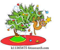 Christmas Tree Cat Christmas Tree Cat