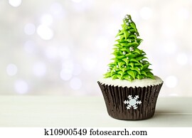 Christmas tree cupcake Christmas tree cupcake