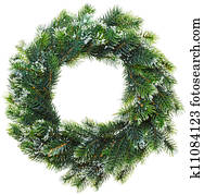 Christmas wreath, isolated on white Christmas wreath, isolated on white