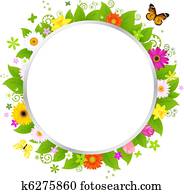 Circle With Flowers