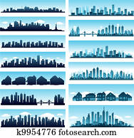 City skylines panoramic City skylines panoramic