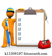 Clipboard Electrical Worker Clipboard Electrical Worker