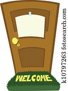 closed door with blank sign closed door with blank sign
