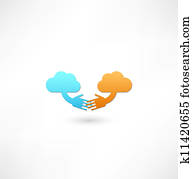 Cloud computing icon Cloud computing icon