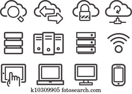 Cloud computing icons Cloud computing icons