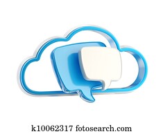 Cloud conversation share talk icon