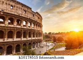 Coliseum at sunset Coliseum at sunset